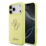 Guess Liquid Silicone 4G Metal Logo Yellow Kryt iPhone 17 Pro Max