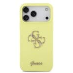 Guess Liquid Silicone 4G Metal Logo Yellow Kryt iPhone 17 Pro Max