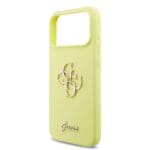Guess Liquid Silicone 4G Metal Logo Yellow Kryt iPhone 17 Pro Max