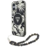 Guess Palm Trees Triangle Pearl Strap MagSafe Black Kryt iPhone 16