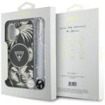 Guess Palm Trees Triangle Pearl Strap MagSafe Black Kryt iPhone 16