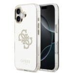 Guess PC/TPU Mirror 4G Glitter Logo MagSafe Gold Kryt iPhone 17