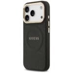 Guess Peony Hot Stamp MagSafe Black Kryt iPhone 17 Pro