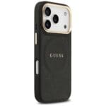 Guess Peony Hot Stamp MagSafe Black Kryt iPhone 17 Pro