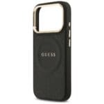 Guess Peony Hot Stamp MagSafe Black Kryt iPhone 17 Pro