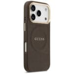 Guess Peony Hot Stamp MagSafe Brown Kryt iPhone 17 Pro