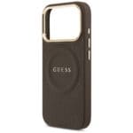 Guess Peony Hot Stamp MagSafe Brown Kryt iPhone 17 Pro