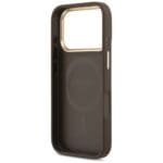 Guess Peony Hot Stamp MagSafe Brown Kryt iPhone 17 Pro
