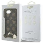 Guess Peony Script Logo MagSafe Black Kryt iPhone 16e