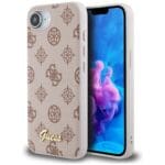Guess Peony Script Logo MagSafe Brown Kryt iPhone 16e