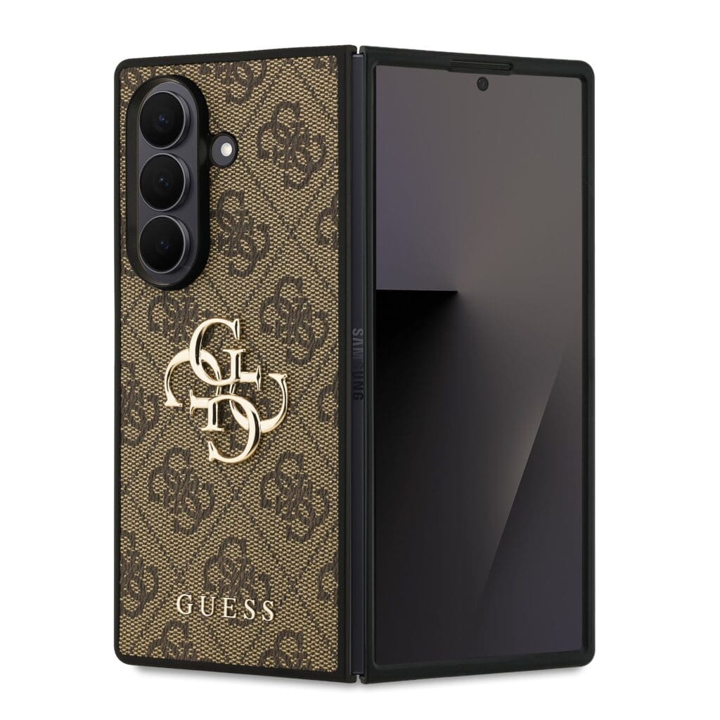 Guess PU 4G Metal Logo Samsung Brown Kryt Samsung Galaxy Z Fold 7