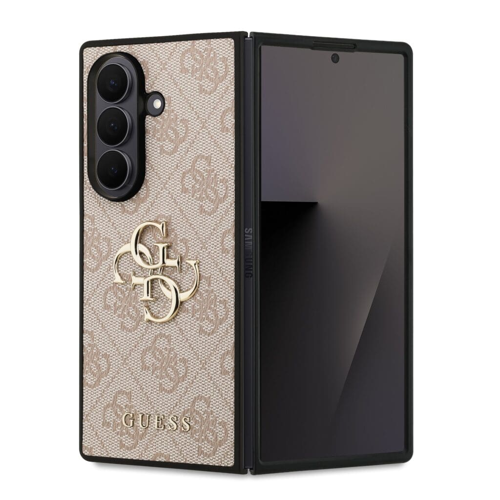 Guess PU 4G Metal Logo Samsung Pink Kryt Samsung Galaxy Z Fold 7