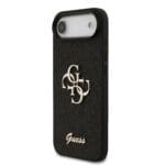 Guess PU Fixed Glitter 4G Metal Logo Black Kryt iPhone 17 Air