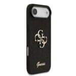 Guess PU Fixed Glitter 4G Metal Logo Black Kryt iPhone 17 Air