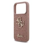 Guess PU Fixed Glitter 4G Metal Logo Pink Kryt iPhone 17 Pro