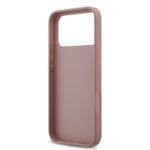 Guess PU Fixed Glitter 4G Metal Logo Pink Kryt iPhone 17 Pro Max