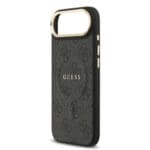 Guess PU Leather 4G Gold Frame MagSafe Black Kryt iPhone 17 Air