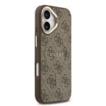 Guess PU Leather 4G Gold Frame MagSafe Brown Kryt iPhone 17