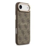 Guess PU Leather 4G Gold Frame MagSafe Brown Kryt iPhone 17 Air