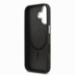 Guess PU Leather Triangle Logo MagSafe Black Kryt iPhone 17