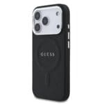 Guess PU Saffiano MagSafe Black Kryt iPhone 17 Pro