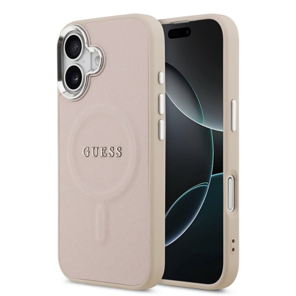 Guess PU Saffiano MagSafe Pink Kryt iPhone 17