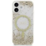 Guess Resin Bottom Glitter MagSafe Gold Kryt iPhone 17