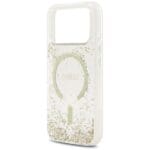 Guess Resin Bottom Glitter MagSafe Gold Kryt iPhone 17 Pro