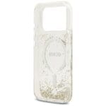 Guess Resin Bottom Glitter MagSafe Gold Kryt iPhone 17 Pro