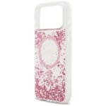 Guess Resin Bottom Glitter MagSafe Pink Kryt iPhone 17 Pro Max