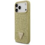 Guess Rhinestone Triangle Logo Gold Kryt iPhone 17 Pro Max