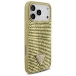 Guess Rhinestone Triangle Logo Gold Kryt iPhone 17 Pro Max