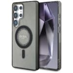 Guess Rhinestones Printed Classic Logo MagSafe Black Kryt Samsung Galaxy S25 Ultra