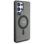 Guess Rhinestones Printed Classic Logo MagSafe Black Kryt Samsung Galaxy S25 Ultra