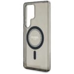 Guess Rhinestones Printed Classic Logo MagSafe Black Kryt Samsung Galaxy S25 Ultra