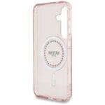 Guess Rhinestones Printed Classic Logo MagSafe Pink Kryt Samsung Galaxy S25
