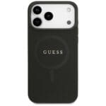 Guess Saffiano Classic Logo MagSafe Black Kryt iPhone 17 Pro Max