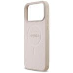 Guess Saffiano Classic Logo MagSafe Pink Kryt iPhone 17 Pro Max