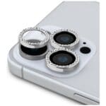 Guess Set 2-in-1 BP Rhinestone Screen and Camera Lens Glass Silver iPhone 16 Pro Max