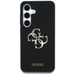 Guess Silicone Big 4G Logo Bottom Script Black Kryt Samsung Galaxy S25