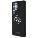 Guess Silicone Big 4G Logo Bottom Script Black Kryt Samsung Galaxy S25 Ultra