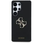 Guess Silicone Big 4G Logo Bottom Script Black Kryt Samsung Galaxy S25 Ultra