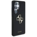 Guess Silicone Big 4G Logo Bottom Script Black Kryt Samsung Galaxy S25 Ultra