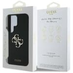 Guess Silicone Big 4G Logo Bottom Script Black Kryt Samsung Galaxy S25 Ultra