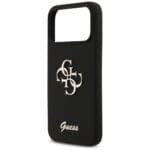 Guess Silicone Big 4G Script Black Kryt iPhone 17 Pro Max
