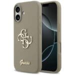 Guess Silicone Big 4G Script Brown Kryt iPhone 17