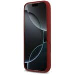 Guess Silicone Script Metal Logo MagSafe Magenta Kryt iPhone 17 Pro