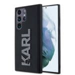 Karl Lagerfeld 3D Rubber Glitter Logo Black Kryt Samsung Galaxy S24 Ultra