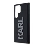 Karl Lagerfeld 3D Rubber Glitter Logo Black Kryt Samsung Galaxy S24 Ultra