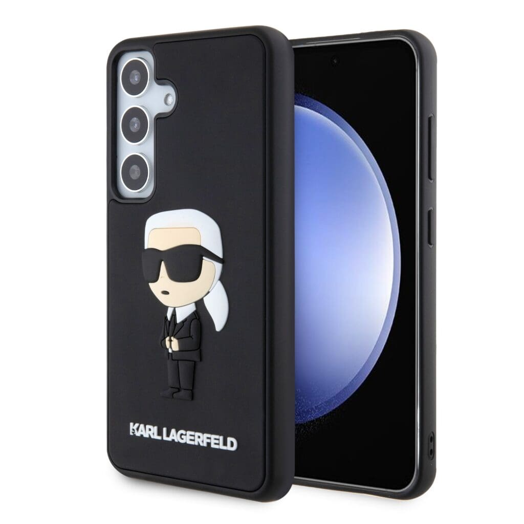 Karl Lagerfeld 3D Rubber Ikonik Black Kryt Samsung Galaxy S24